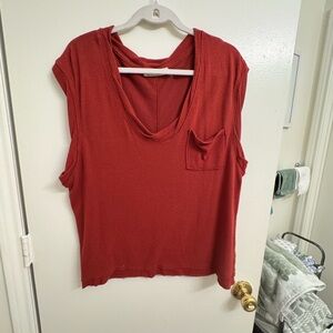 Free People Red Sleeveless Top